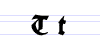 Uppercase and lowercase T in Fraktur