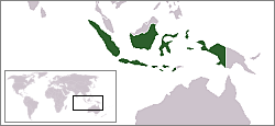 Location of ಇಂಡೋನೇಷ್ಯಾ