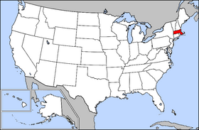 Kart over Massachusetts