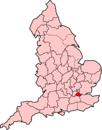 倫敦郡在英格蘭的位置