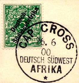 Postzegels voor Duitse Zuidwest-Afrika poststempel Cap Cross 1900