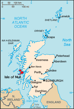 Mull vid Skottlands kust