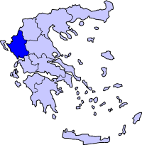 Localização do Épiro na Grécia