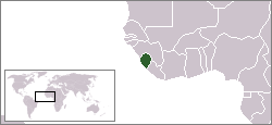 Geografisk plassering av Sierra Leone