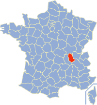 რონა საფრანგეთის რუკაზე