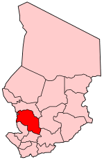 Letak Region Chari-Baguirmi di Chad