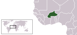 Umestitev današnje Burkine Faso v Afriki