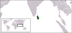 Geografisk plassering av Sri Lanka