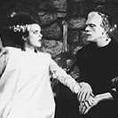Boris Karloff and Elsa Lanchester as the monster and his mate