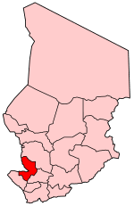 Letak Region Mayo-Kebbi Est di Chad