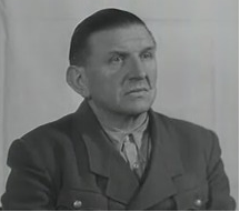 Georg Lörner tijdens de Processen van Neurenberg in 1947.