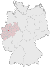 Bochum i Tyskland (mörkröd)