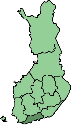 Нюландская губерния на карте