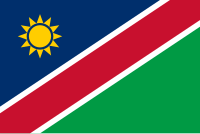 Die vlag van Namibië