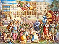 Giorgio Vasari: Vrnitev papeža Gregorja XI. v Rim.