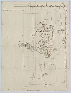 Kartta 1700-luvulta Inarijärvi ympäristöineen.