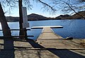 Pontile sul Lago Sirio in gennaio