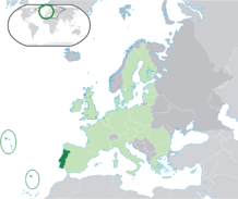 Portugal está en el sudoeste de Europa