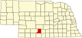 State map highlighting Gosper County