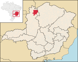 Location of Arinos in the state of Minas Gerais