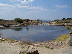 View of the "cothon" of Motya, Sicily.