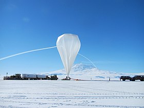 Balloon carrying scientific payload