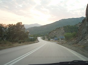 National Road 20, Greece - Section Eptachori-Pirsogianni - Smolikas Mountain in the background - 03.jpg