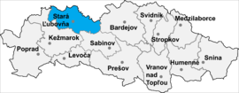 Poloha okresu Stará Ľubovňa v Prešovskom kraji (klikacia mapa)