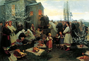 Mykola Pymonenko: Easter morning, 1891