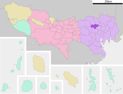 Lokasi Toshima di Prefektur Tokyo