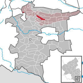 Poziția Weyher in der Pfalz pe harta districtului Südliche Weinstraße