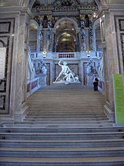 Grand staircase with Theseus slaying the Centaur (by Antonio Canova)