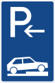 Zeichen 315-76 Parken halb auf Gehwegen quer zur Fahrtrichtung rechts (Anfang)