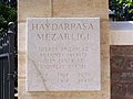 Plaque on the entrance to Haydarpaşa Mezarlığı