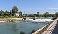 Dam of Noisiel on the Marne river, Seine-et-Marne, France.