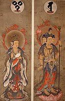 帝釈天（左）と梵天（右）