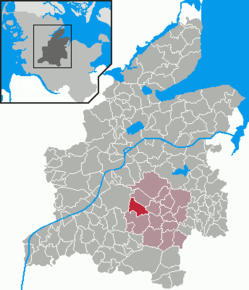 Poziția Brammer pe harta districtului Rendsburg-Eckernförde
