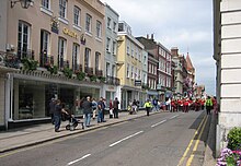 Street with department store.