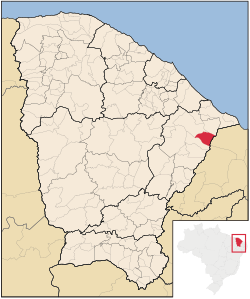 Localização de Quixeré no Ceará