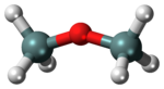 Ball-and-stick model of the disiloxane molecule