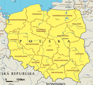 Административная карта Польши. Воеводства