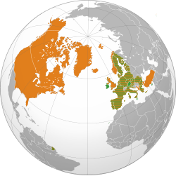 Map indicating locations of European Union and NATO