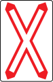 6d: Single-track level crossing (Andreaskreuz)