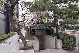 Entrance to an underground public toilet in Japan