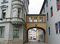 Brückengang zum Roten Schloss in der Kollegiengasse.