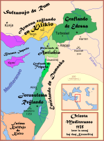 Mapo de la jerusalema reĝlando.