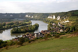 Les Andelys : vue du Château-Gaillard dans le nord-est.