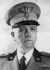 Marshal Pietro Badoglio standing in uniform