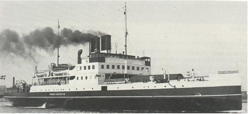 DSB-Reederei, ferry Gedser-Warnemünde, verschrottet in 1955