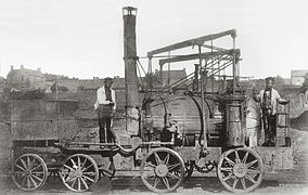 El Puffing Billy, 1814, la primera locomotora de tracció operativa.